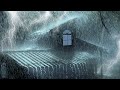 Stormy Night to Sleep Instantly | Powerful Rainstorm on Metal Roof, Mighty Thunder &amp; Howling Wind