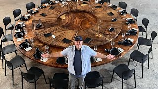 Largest Round Table Ever Made. #custom #woodworking