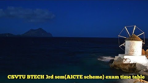 CSVTU BTECH 3rd sem(AICTE scheme) exam time table