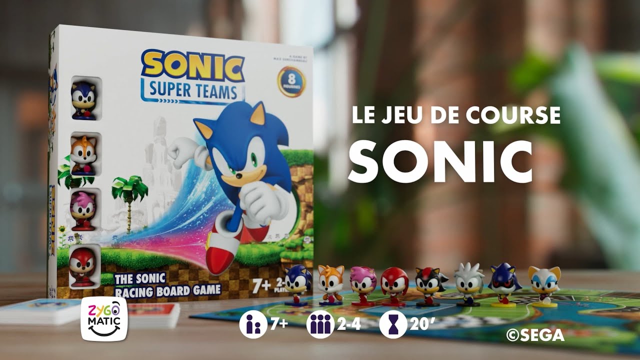 Sonic Super Teams – Jeu De Société Officiel SEGA – Course En équipe – 2 à 4 Joueurs – Dès 7 Ans – 20 Min