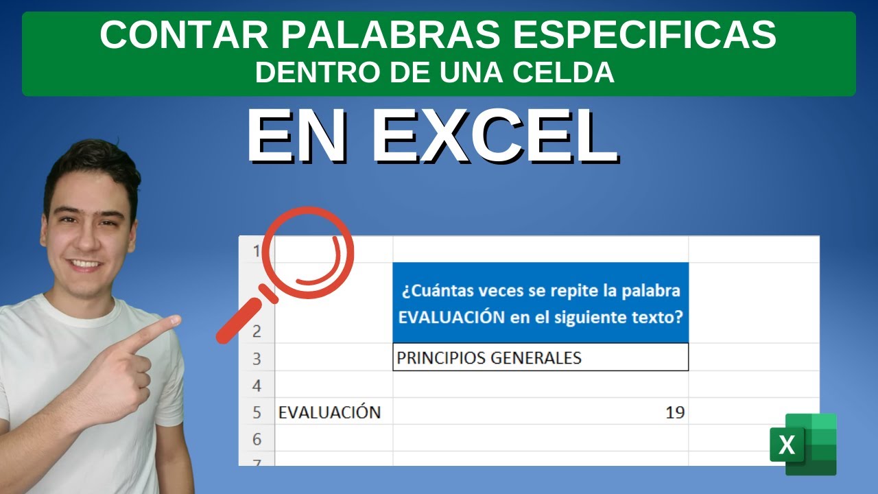 Contar palabras especificas dentro de una celda en excel youtube
