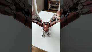 Cube ➜ Robotic Hawk in Seconds! 😱 #Shorts #AIAnimation #RoboticHawk #MechanicalBird
