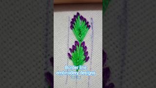 Border line Beautiful Flower Embroidery Design 🌺🌺 Try this beautiful Embroidery Design on suit, bags