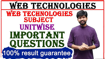 web technologies subject important questions jntuh r18 cse | wt important questions