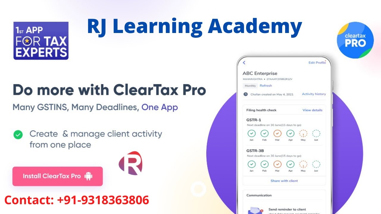 ClearTax Pro App | ClearTax Software for Every Tax Professional | Tally ...