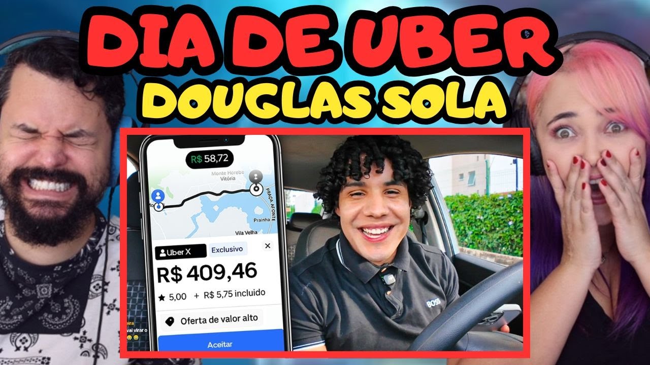 FIZ 6H DE UBER PRA VER COMO É (primeiro dia) SolaLIVE ‹ REACT ›