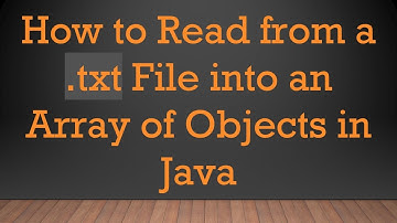 How to Read from a .txt File into an Array of Objects in Java