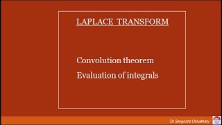 convolution theorem for Laplace transform