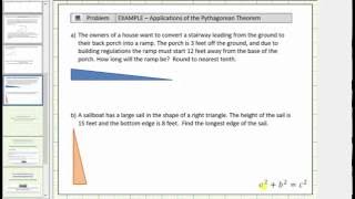 Solve Applications Using the Pythagorean Theorem  (c only)