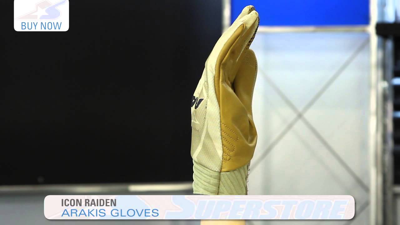 ICON RAIDEN Arakis Gloves | Motorcycle Superstore - YouTube