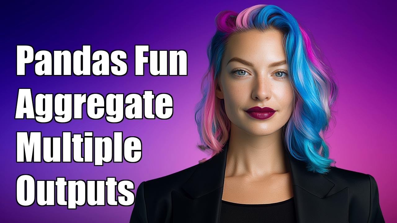 pandas aggregate function with multiple output columns - YouTube
