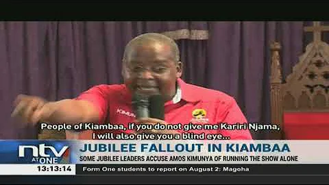 Jubilee fallout on Kiambaa by-election: Amos Kimunya accused of running show alone