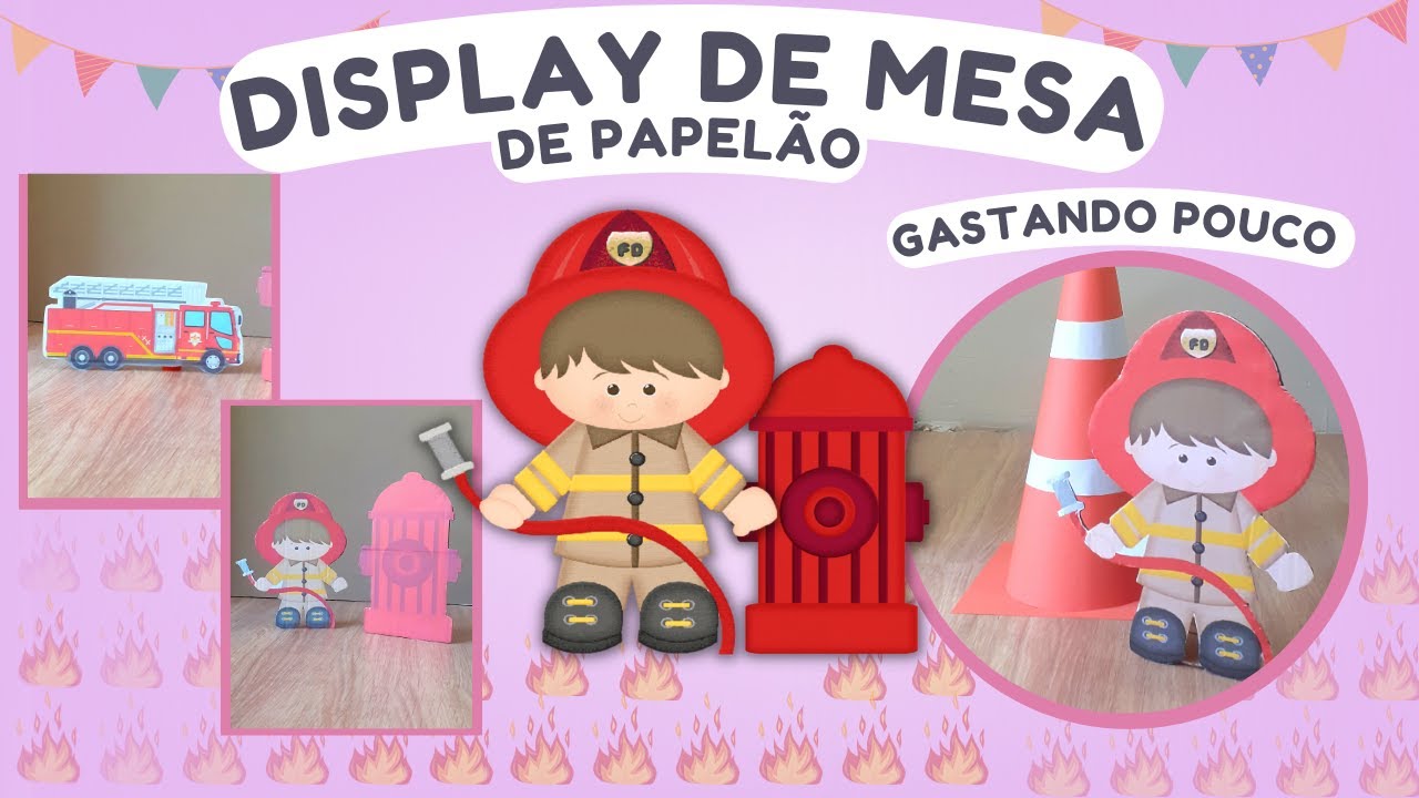 COMO FAZER DISPLAY DE MESA DE PAPELÃO | DISPLAY DE MESA DE ANIVERSARIO ...