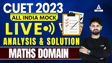 CUET 2023 Maths Mock Test Answer Key | Live Solution By Shashank Sir