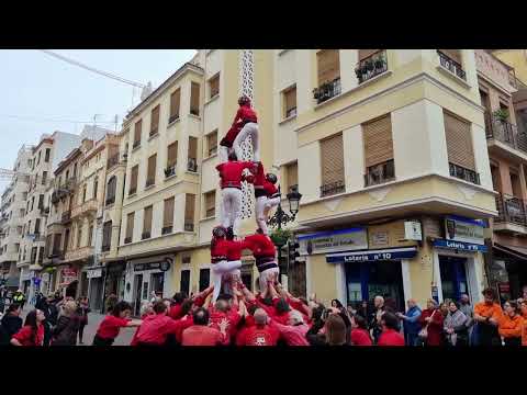 Castellers de Barcelona: 3 de 6 femení - IX Trobada de Muixerangues de Castelló 9 de març de 2024