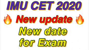 🔥 New Exam date for IMU CET 2020 🔥 / Change in dates