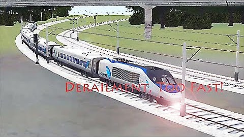 Train Sim - Airport Using Acela Express Got Derailment Because Too Fast