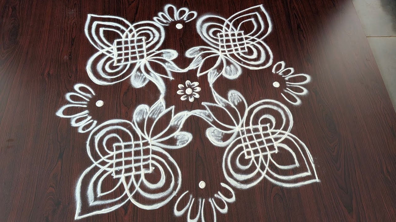 6*6 simple kolam/ everyday muggulu/Friday kolam/festival muggulu/Traditional muggulu/ easy muggulu 