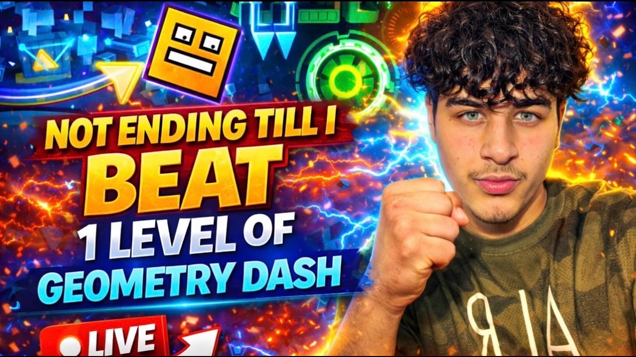 Not Ending Till I Beat 1 Level Of Geometry Dash - YouTube