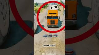Car Crash cartoon #beamngdrive Beam NG.drive#carcrash Truck crash#invincible#shortsfeed#nobatidao