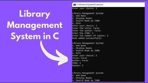 Building a Library Management System using C language