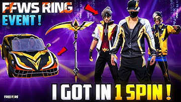 😱 Unbelievable Luck! 1 Spin FFWS Ring Event Trick | Free Fire MAX