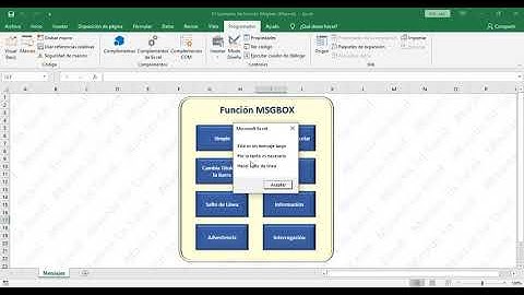 Ejemplos de función MsgBox (Macros)