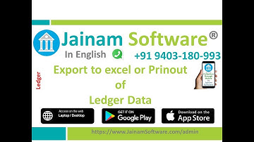 How to Export General Ledger to Excel or Print in Jainam Software | NBFC & Finance Report Tutorial