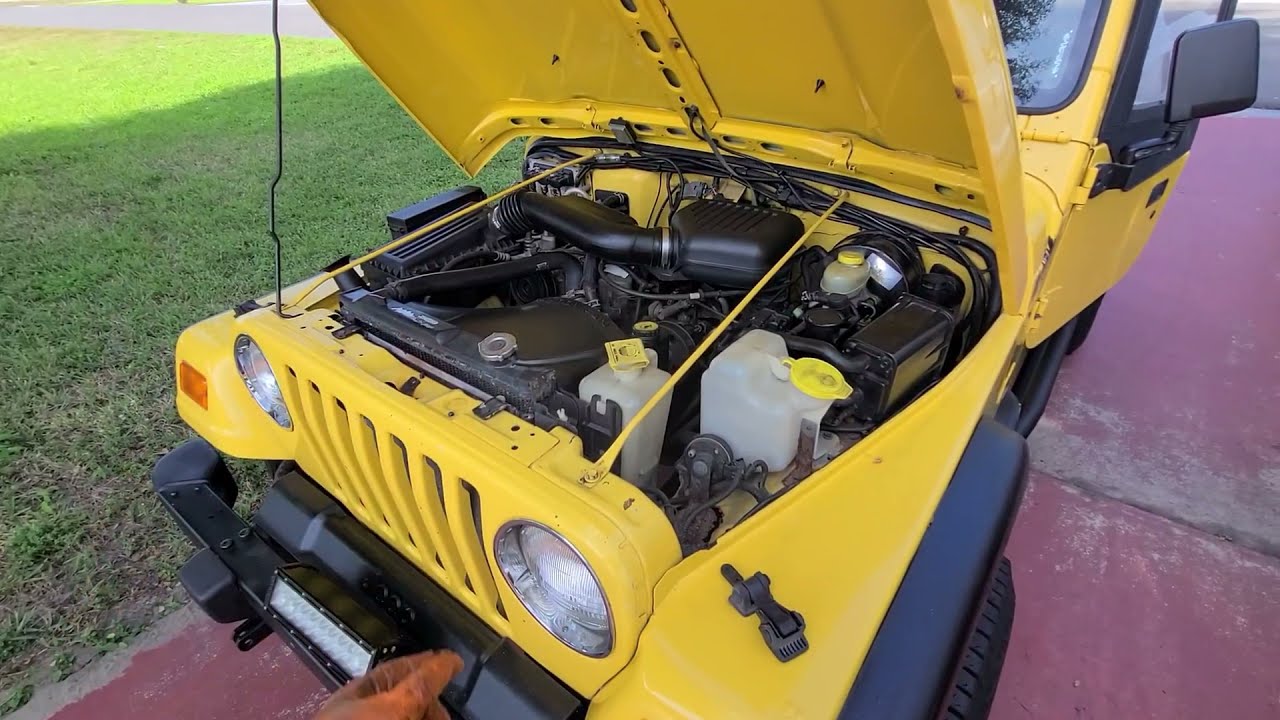 2000 jeep wrangler  starter replacement - YouTube