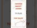 5 Buffett rules to manage your salary smarter! #warrenbuffett #warrenbuffetquotes