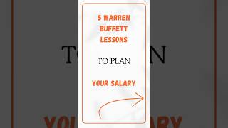 5 Buffett rules to manage your salary smarter! #warrenbuffett #warrenbuffetquotes