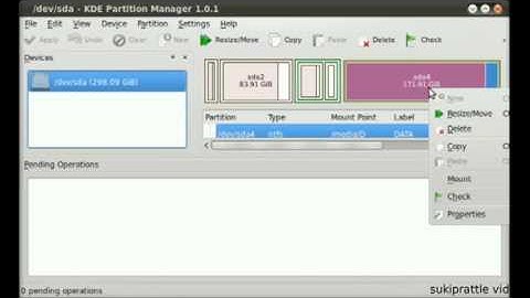 alternative to gparted : kde partition manager