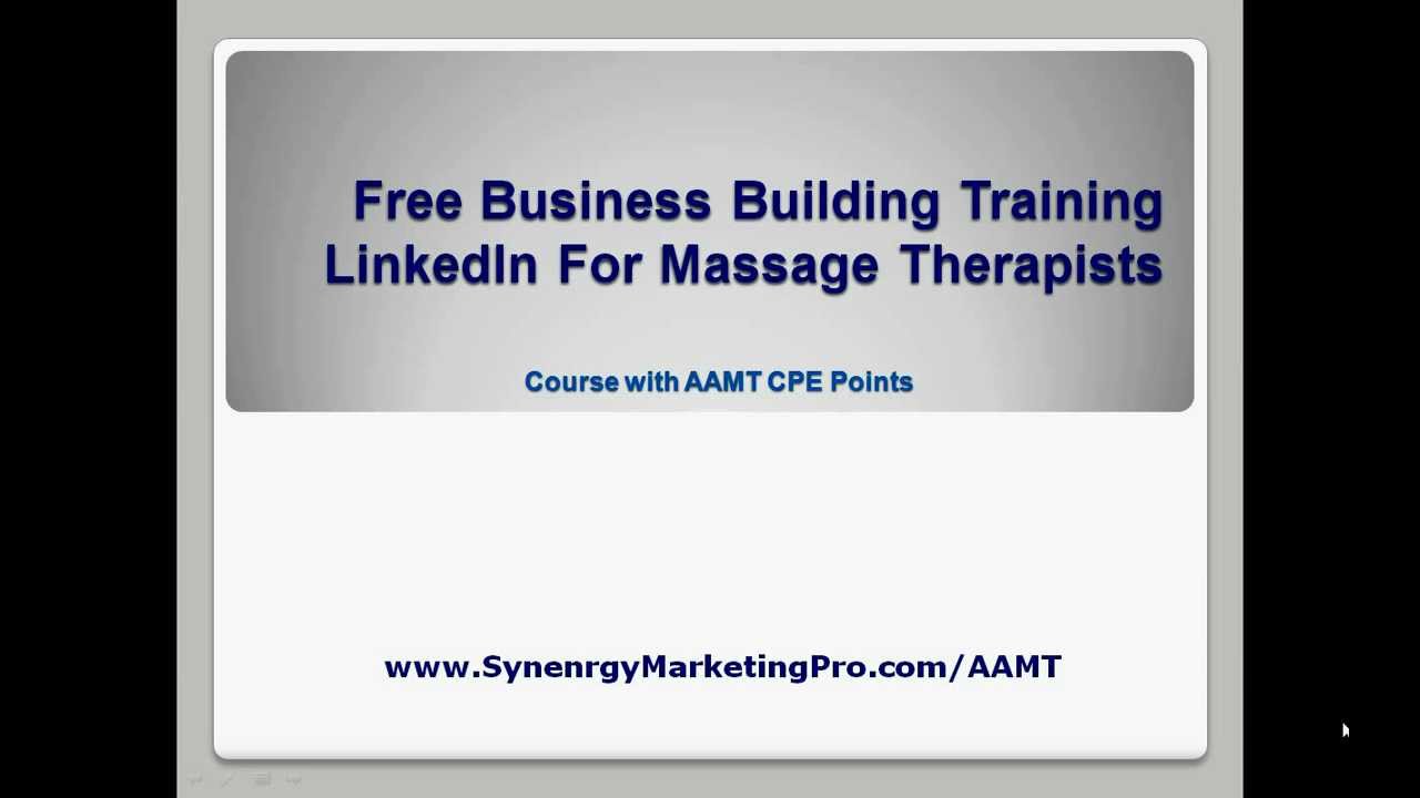 LinkedIn Tutorial For Massage Therapists YouTube