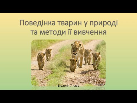 Біологія. Тварини. Поведінка тварин у природі та методи її вивчення