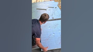 Installing the insulation on a log cabin build  #logcabins #diy #cabinbuild #cabinbuilding #tinyhome