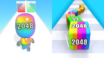 Man Runner 2048 VS Jelly Run 2048 ✨💧💫 All Levels Gameplay Android, ios (Part 12)