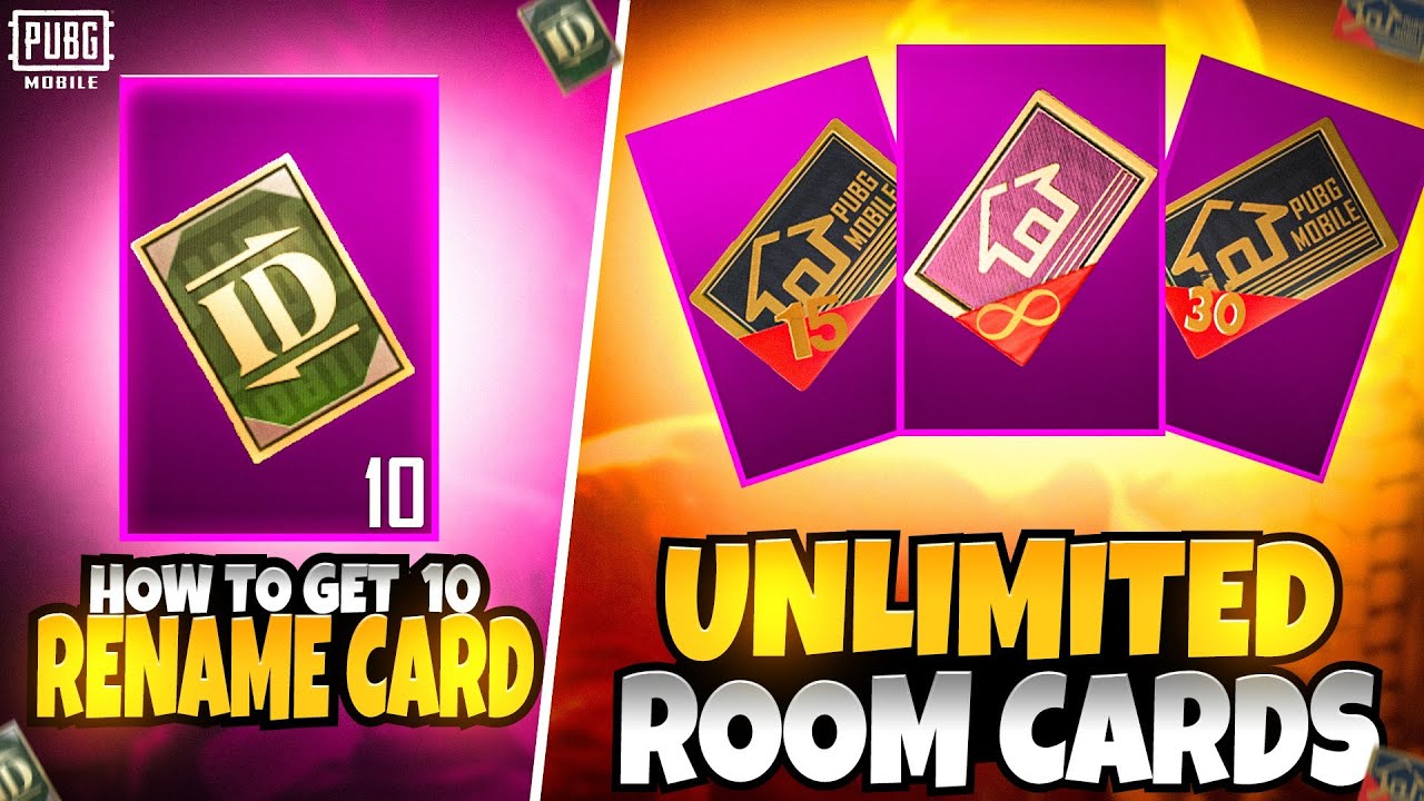 Unlimited Room Cards | 10 Rename Cards | Free Permanent Outfit | Infinity RoomCard |2.2Version Pubgm