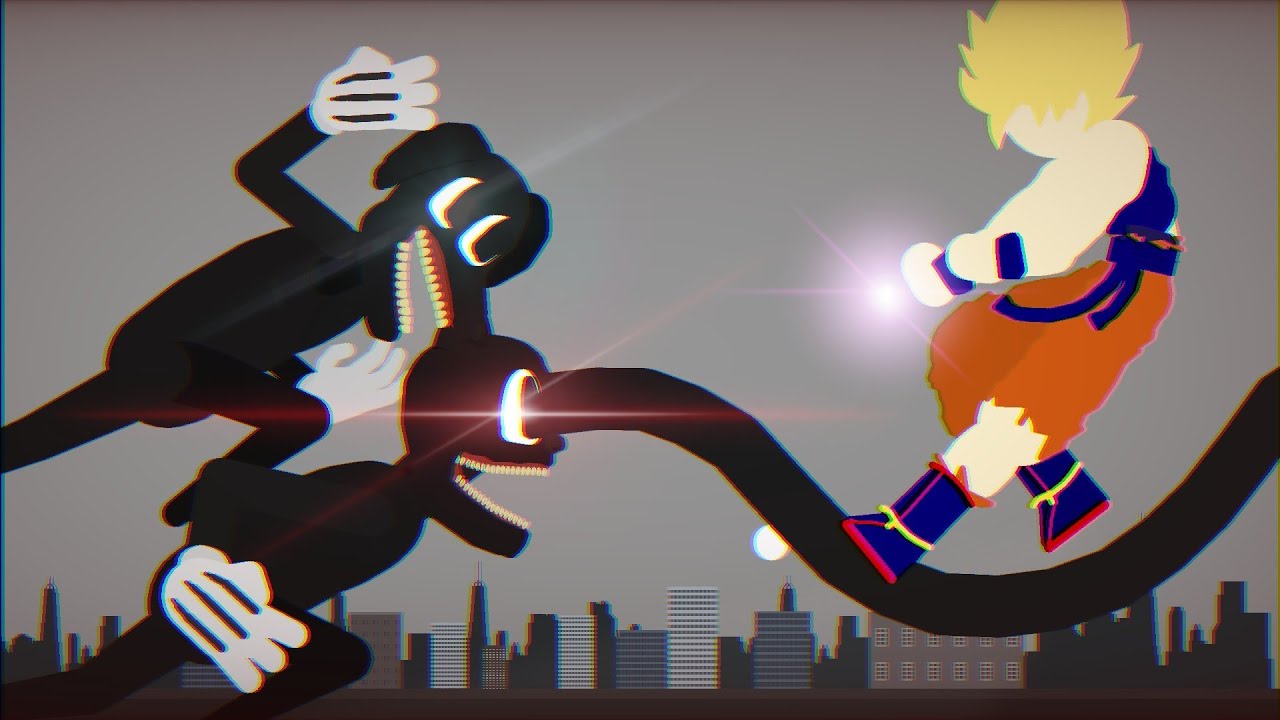 Goku vs Cartoon Cat and Cartoon Dog – Stick Nodes Animation