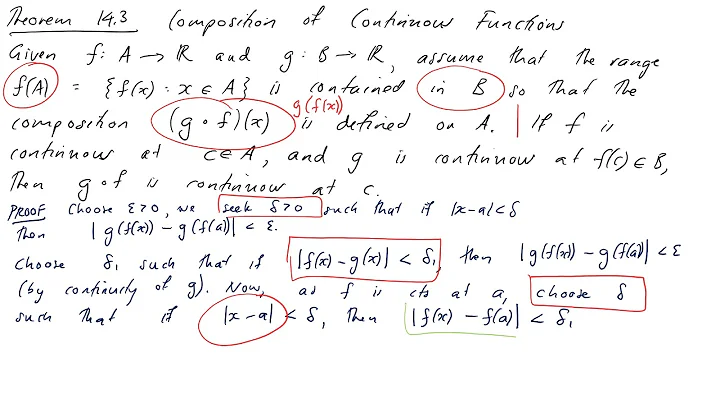 14.1 Continuity of Combinations, boundedness