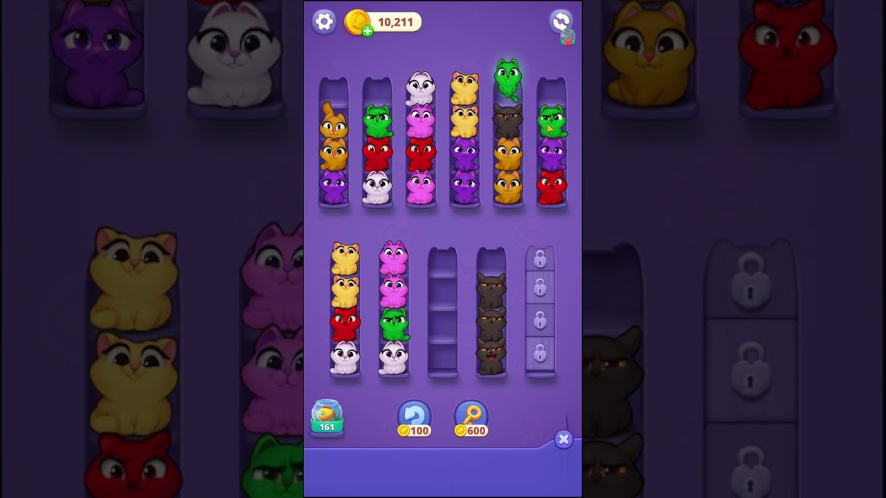 Kitty Sort: Twisted Tails Level 354 | Funny Games