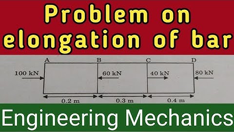 Change in length of bar under external load |simple stress and strain 06 |Engg.Mech||Sumit Dwivedi||