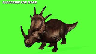 Styracosaurus Free Green Screen Dinosaur Trex17