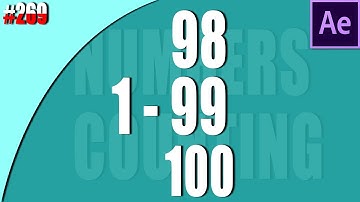 Numbers counter/Countdown numbers - After Effects tutorial