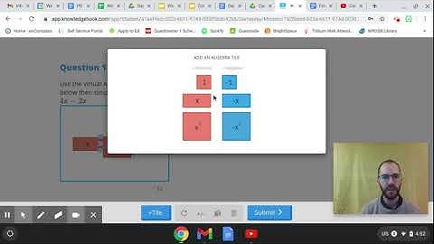 Using Algebra Tiles in Knowledgehook
