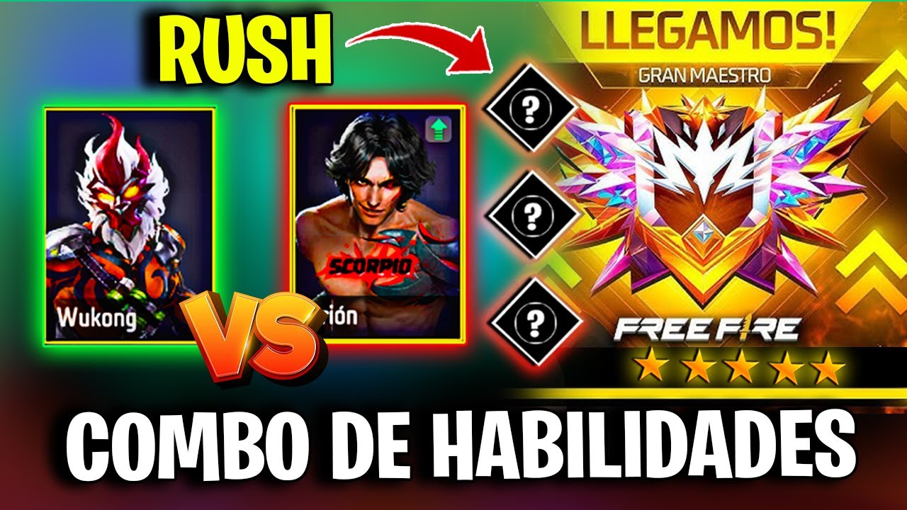 LOS MEJORES COMBOS PARA LLEGAR A GRAN MAESTRO | ¿ORION o WUKONG? | FREE FIRE🔥