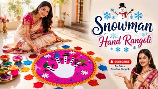 Turn a Handprint into Snowmen! 🖐️⛄ Creative Christmas Art Trick