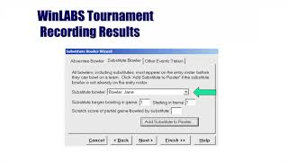 WinLABS Tournaments -  Recording Results