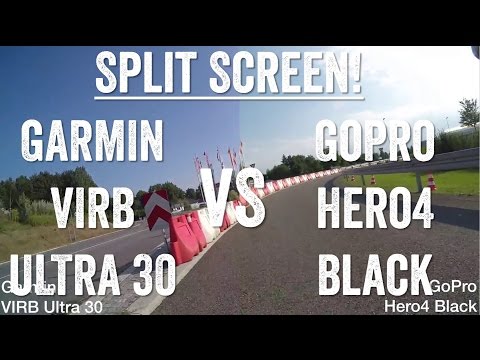 Split-screen: GoPro Hero4 Black vs Garmin VIRB Ultra 30!