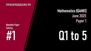 June 2025 Math B Paper 1 - Part 1︱IGCSE Edexcel QP Solving