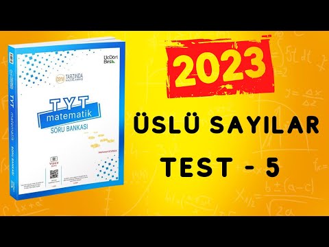 2023 | 345 TYT MATEMATİK SORU BANKASI ÇÖZÜMLERİ | ÜSLÜ SAYILAR TEST 5